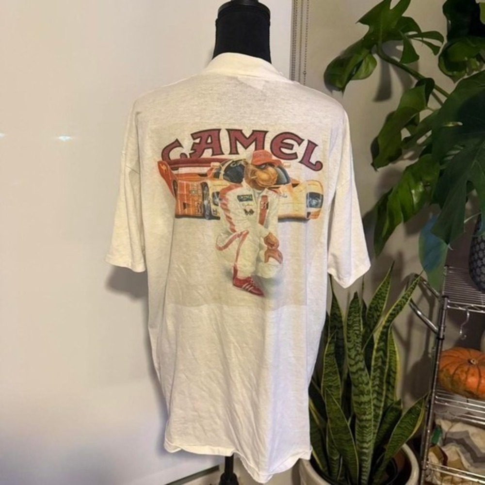 Vintage 90s Camel Cigarette T-Shirt Joe‎ Racing Oversized Streetwear Silkworm XL